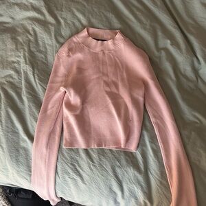 Pink Cropped Tight sweater